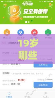 19岁哪些网贷平台好下款、审核快？