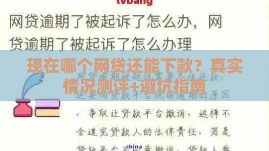 现在哪个网贷还能下款？真实情况测评+避坑指南