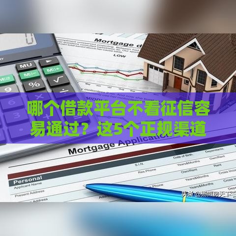 哪个借款平台不看征信容易通过？这5个正规渠道或许能帮到你！
