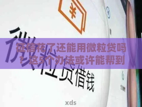 征信花了还能用微粒贷吗？这5个办法或许能帮到你