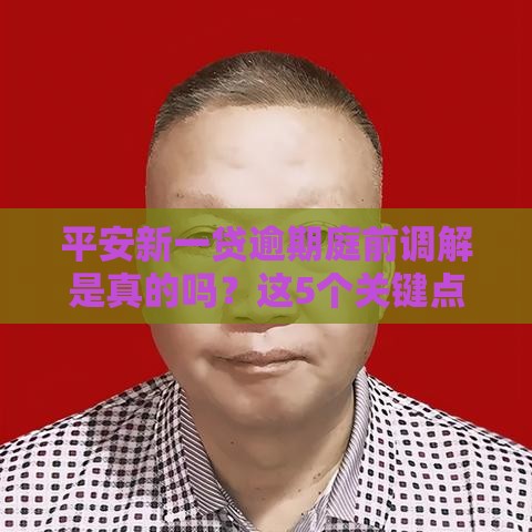 平安新一贷逾期庭前调解是真的吗？这5个关键点必须知道