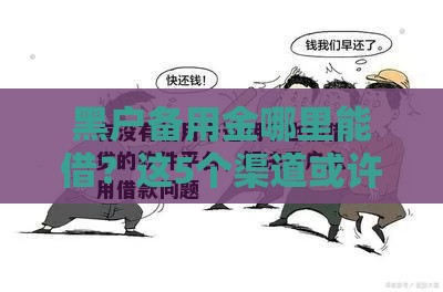 黑户备用金哪里能借？这5个渠道或许能应急！