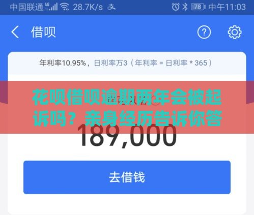 花呗借呗逾期两年会被起诉吗？亲身经历告诉你答案！