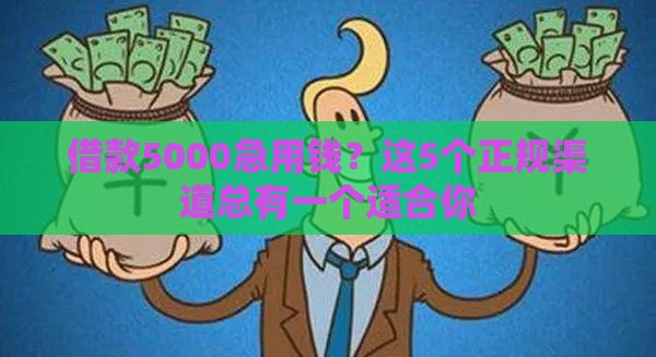 借款5000急用钱？这5个正规渠道总有一个适合你