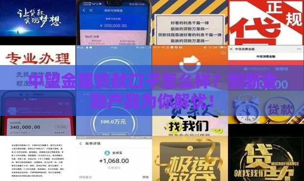 中望金服贷款口子怎么样？创新金融产品为你解忧！
