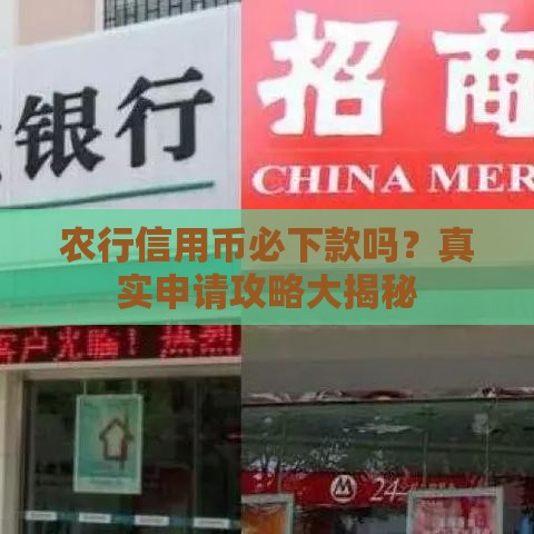 农行信用币必下款吗？真实申请攻略大揭秘