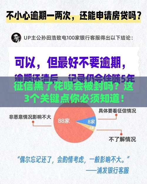 征信黑了花呗会被封吗？这3个关键点你必须知道！