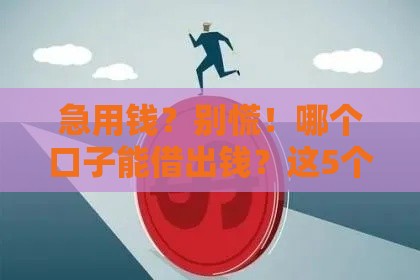 急用钱？别慌！哪个口子能借出钱？这5个渠道最靠谱！