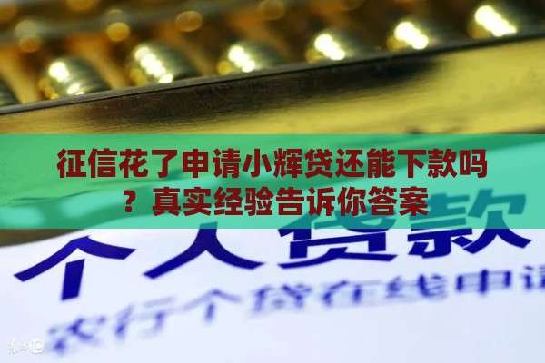征信花了申请小辉贷还能下款吗？真实经验告诉你答案