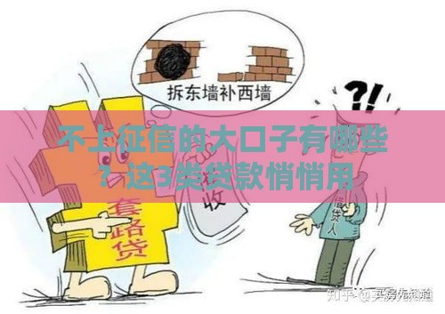 不上征信的大口子有哪些？这3类贷款悄悄用