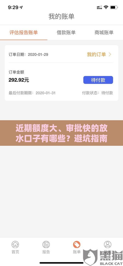 近期额度大、审批快的放水口子有哪些？避坑指南来了