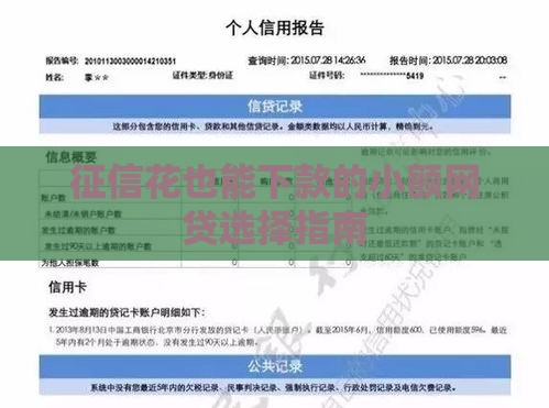 征信花也能下款的小额网贷选择指南