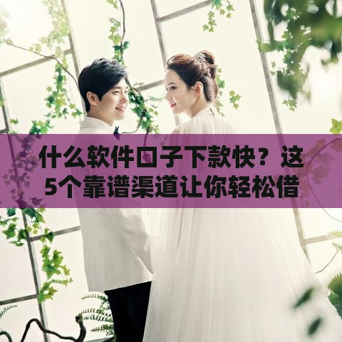 什么软件口子下款快？这5个靠谱渠道让你轻松借钱到账！