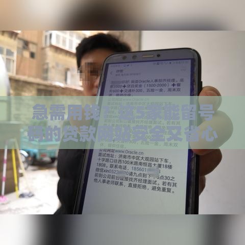 急需用钱？这5家能留号码的贷款网站安全又省心