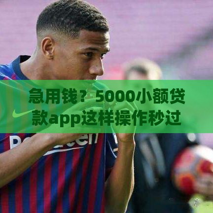 急用钱？5000小额贷款app这样操作秒过！