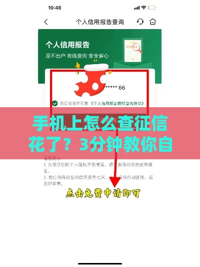 手机上怎么查征信花了？3分钟教你自查信用报告