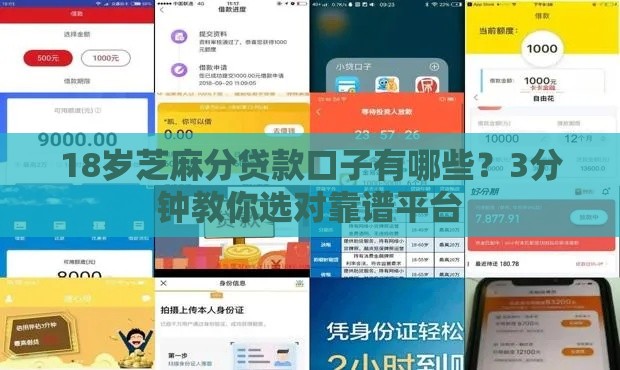 18岁芝麻分贷款口子有哪些？3分钟教你选对靠谱平台