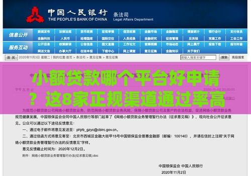 小额贷款哪个平台好申请？这8家正规渠道通过率高、额度灵活