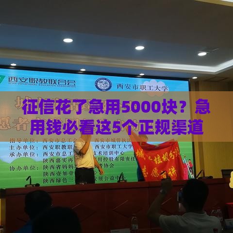 征信花了急用5000块？急用钱必看这5个正规渠道！