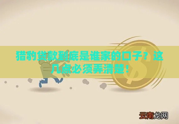 猎豹贷款到底是谁家的口子？这几点必须弄清楚！