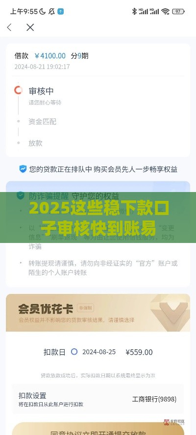 2025这些稳下款口子审核快到账易