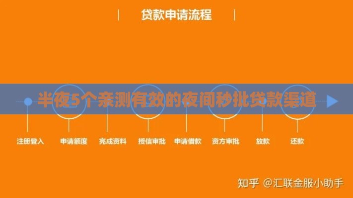 半夜5个亲测有效的夜间秒批贷款渠道