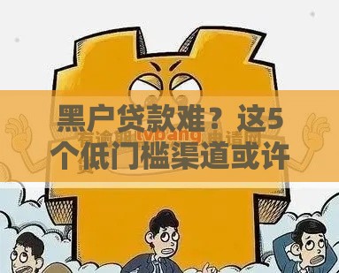 黑户贷款难？这5个低门槛渠道或许能解燃眉之急