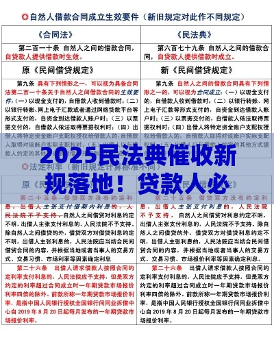 2025民法典催收新规落地！贷款人必知的5大关键变化