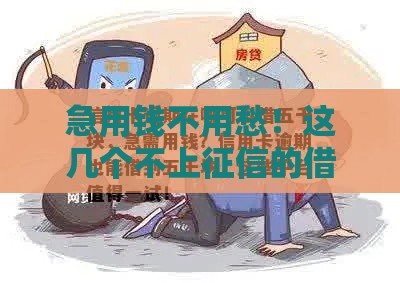 急用钱不用愁！这几个不上征信的借钱平台最快5分钟到账