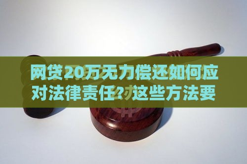 网贷20万无力偿还如何应对法律责任？这些方法要牢记！