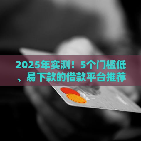 2025年实测！5个门槛低、易下款的借款平台推荐