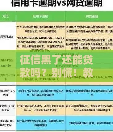 征信黑了还能贷款吗？别慌！教你3招修复信用，轻松搞定资金难题