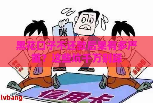 黑花口子不还款后果有多严重？这些坑千万别踩