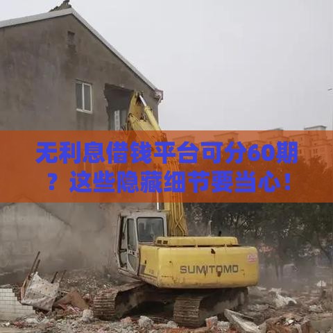 无利息借钱平台可分60期？这些隐藏细节要当心！