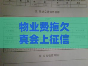 物业费拖欠真会上征信？贷款买房前必看的3个避坑指南