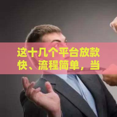这十几个平台放款快、流程简单，当天到账不耽误事