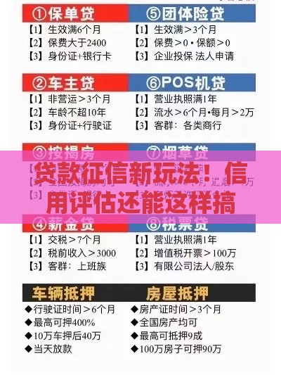 贷款征信新玩法！信用评估还能这样搞？揭秘低门槛背后的逻辑