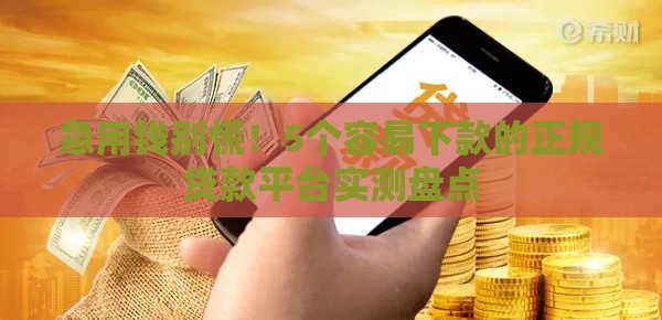 急用钱别慌！5个容易下款的正规贷款平台实测盘点