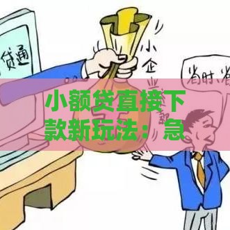 小额贷直接下款新玩法：急用钱必看的快速到账攻略