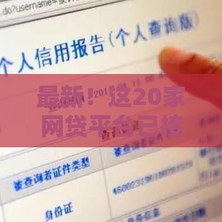 最新！这20家网贷平台已接入央行征信 借钱更安心