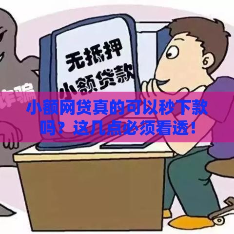 小额网贷真的可以秒下款吗？这几点必须看透！