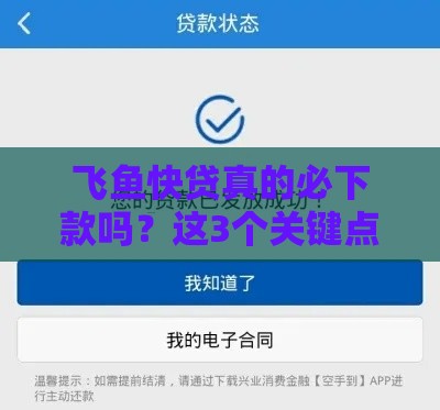 飞鱼快贷真的必下款吗？这3个关键点看完再申请！