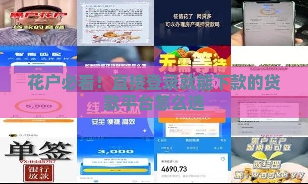 花户必看!直接登录就能下款的贷款平台怎么选 花户必看!直接登录就能下款的贷款平台怎么选