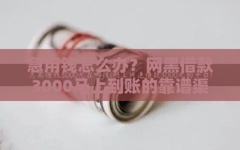 急用钱怎么办？网黑借款3000马上到账的靠谱渠道推荐！