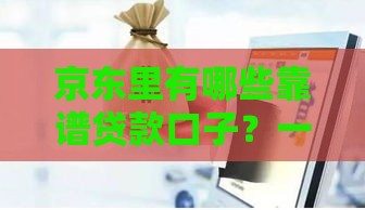 京东里有哪些靠谱贷款口子？一文全解析