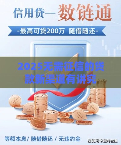2025无需征信的贷款新渠道有讲究