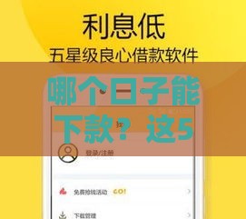 哪个口子能下款？这5个平台靠谱又好批