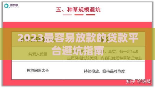 2023最容易放款的贷款平台避坑指南