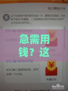 急需用钱？这5个下款快的白条口子，秒到账不等待！