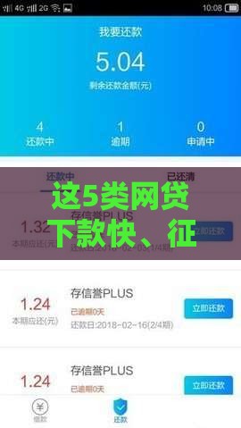 这5类网贷下款快、征信要求低